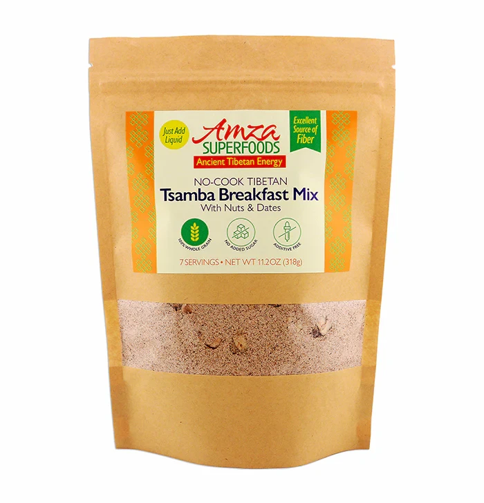 No-cook Tibetan Tsamba Breakfast Mix with Nuts & Dates