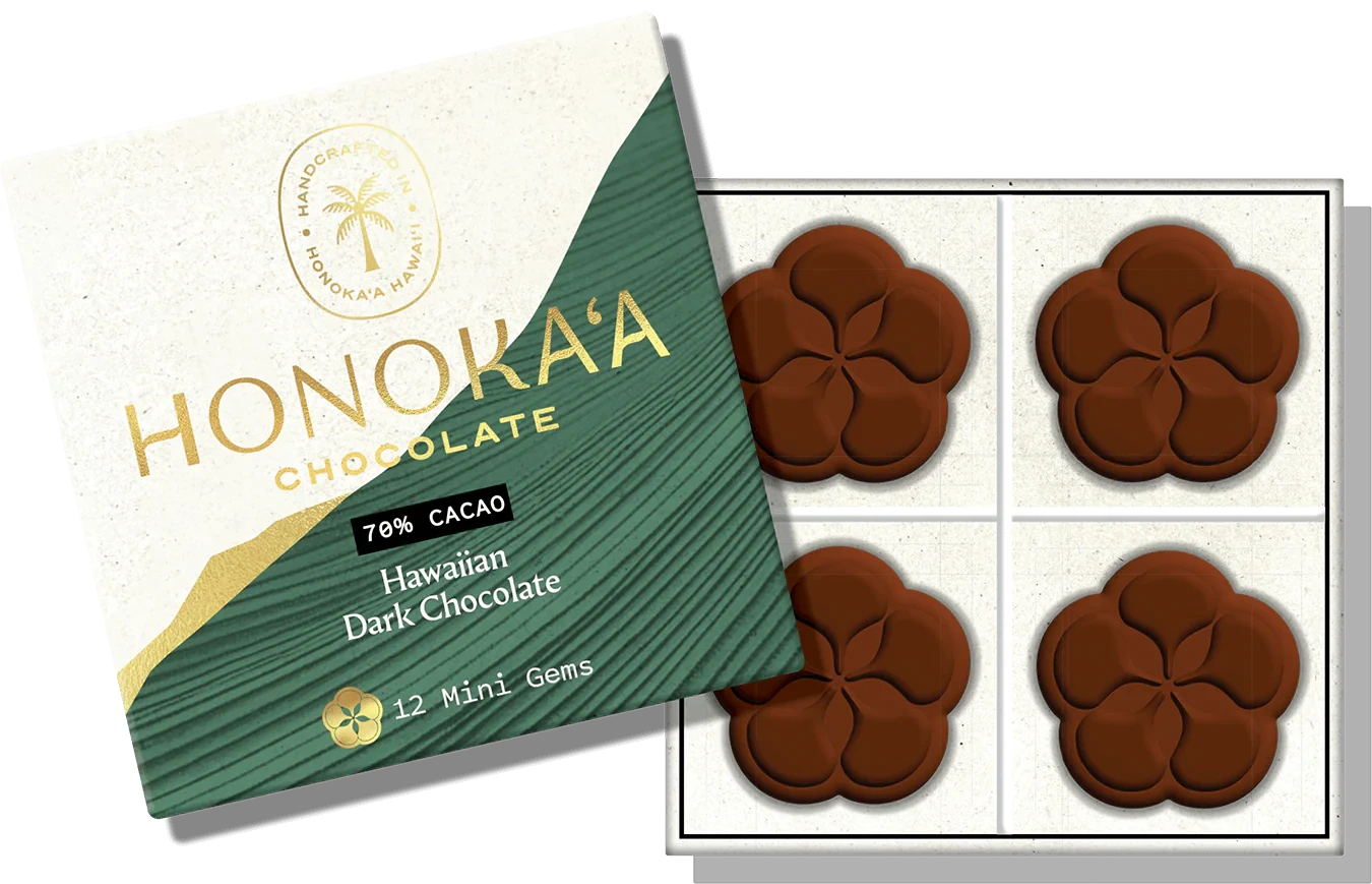 Floral Gem Box: Hawaiian Dark Chocolate